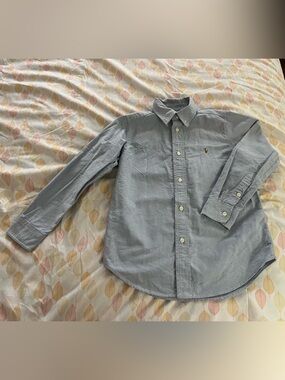 Ralph Lauren boys chambray blue button down shirt, size 6